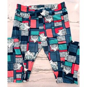 LuLaRoe Womens Tall & Curvy Leggings Multicolor Ursula The Little Mermaid Disney